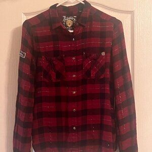 Superdry Ladies Long Sleeve Flannel Shirt